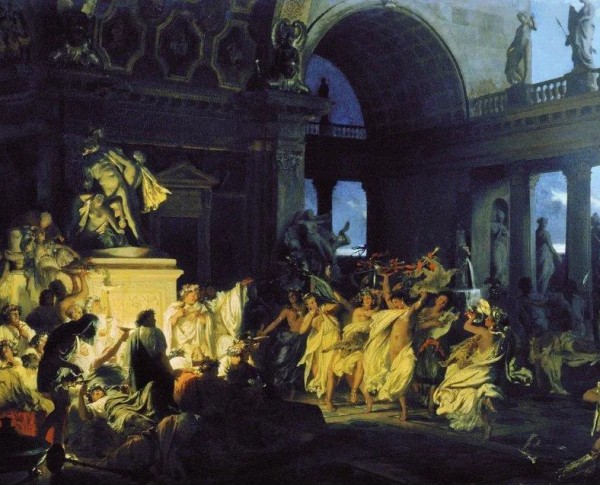 Roman Orgy in the Time of Caesars by Henryk Siemiradzki Original Oil Painting - GFM Painting