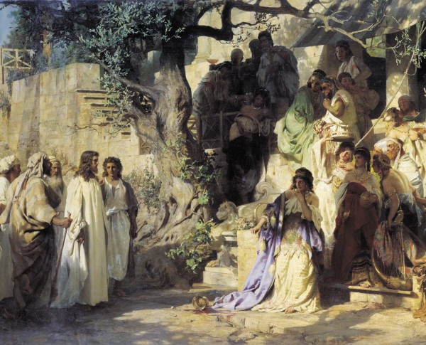 Christ and Sinner by Henryk Siemiradzki Original Oil Painting - GFM Painting