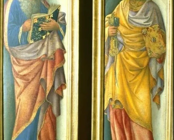 John the Evangelist, the Apostle Peter by Jacopo Bellini Original Oil Painting - GFM Painting