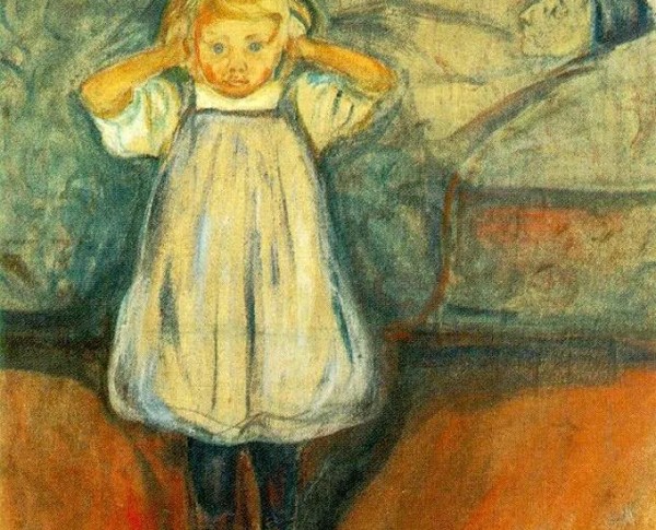 Death and the Child by Expressionism Original Oil Painting - GFM Painting