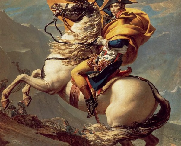 Bonaparte, Calm on a Fiery Steed, Crossing the Alps 1801 by Neoclassical Academic Realism Original Oil Painting - GFM Painting