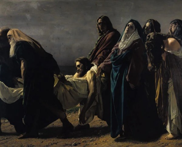 Christ Carried to the Tomb by Academic Realism Original Oil Painting - GFM Painting