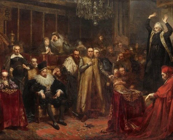 Skarga's Sermon by Historicism Original Oil Painting - GFM Painting