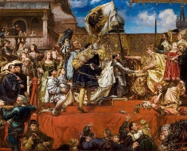Prussian Homage by Historicism Original Oil Painting - GFM Painting