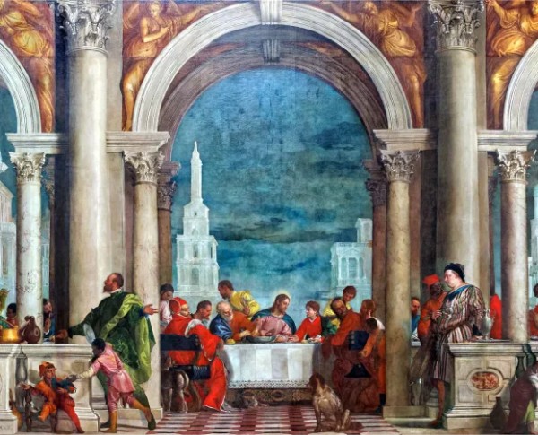 The Feast in the House of Levi by Renaissance Original Oil Painting - GFM Painting